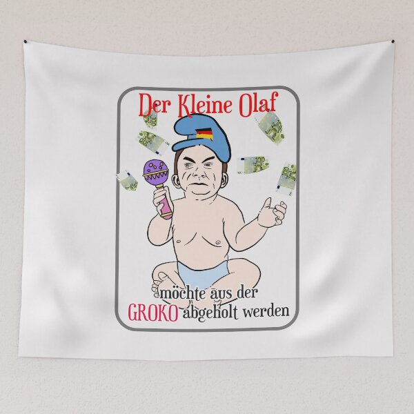 Item preview, Scholz SPD kleiner Olaf Finanzminister Groko Aus Baby Geschenk designed and sold by TheAplus.