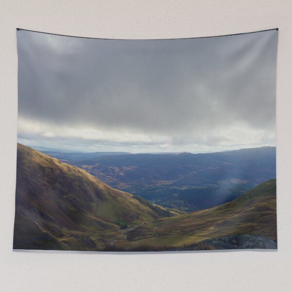 Item preview, Highland Mountain Rocks Grass Landscape Nature  designed and sold by DanielCarvalho2.