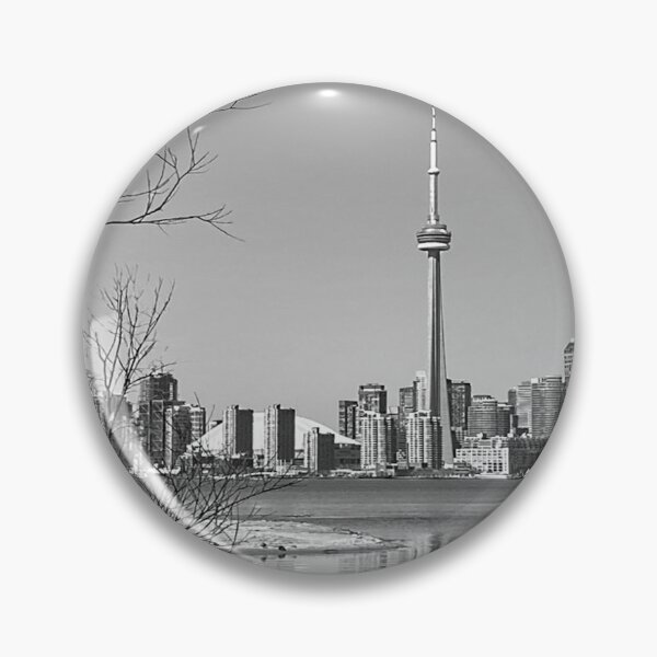 Item preview, Toronto Skyline - A View back from the Islands in Black and White designed and sold by OByD.
