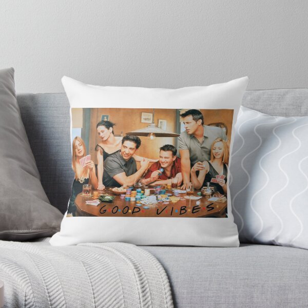 Good Vibes with Friends Throw Pillow