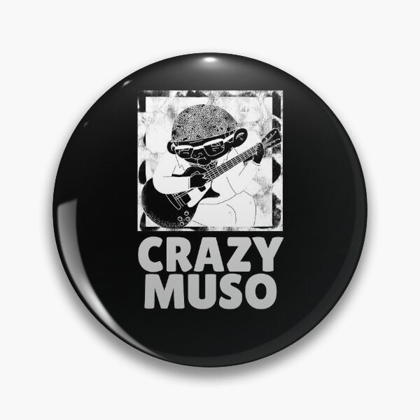 Item preview, Crazy Muso Guitar Man "White/Grey Design" designed and sold by ProfusionPro.