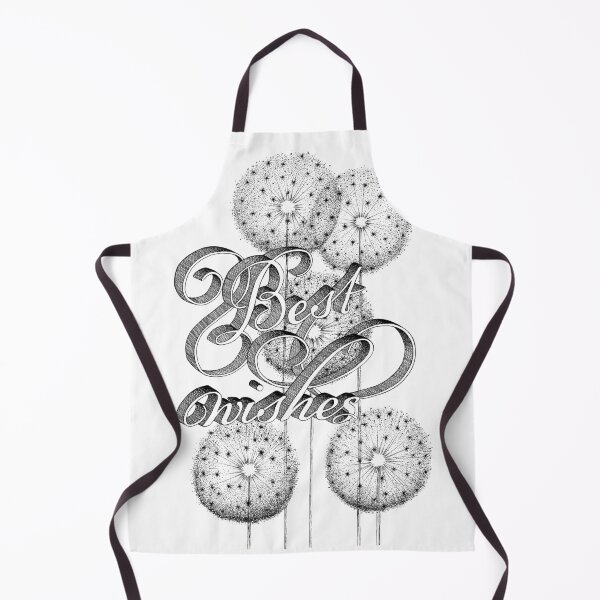 Item preview, "Best wishes" hand lettering illustration with dandelions designed and sold by TrueType.