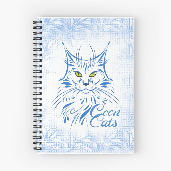 Item preview, Maine Coon Cat in Filk Style / frosty blue designed and sold by wild.geranium.design.