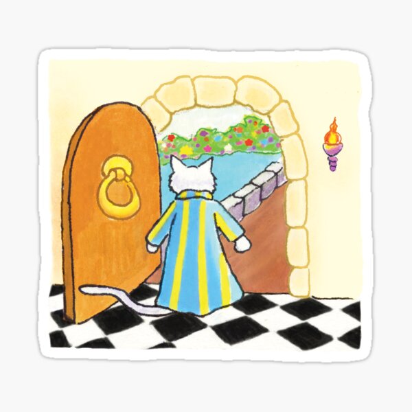 "King Leo, Morning Door" Sticker