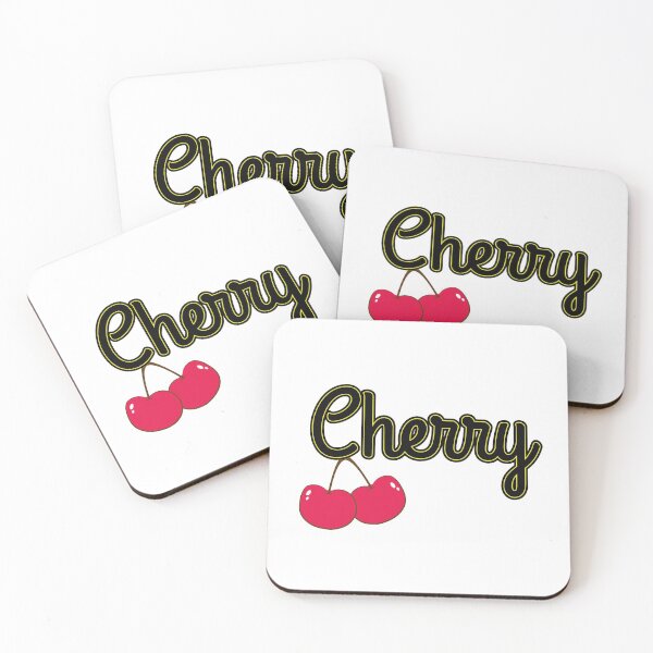 Item preview, Design of the text "Cherry" with a pair of red cherries hanging designed and sold by Martapp.