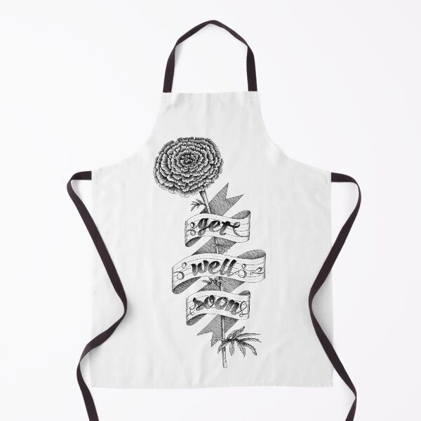 Item preview, “Get well soon” hand lettering illustration with flower designed and sold by TrueType.