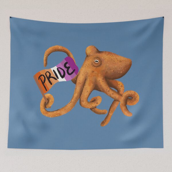 Item preview, Lesbian Pride Octopus designed and sold by Squiddllr.