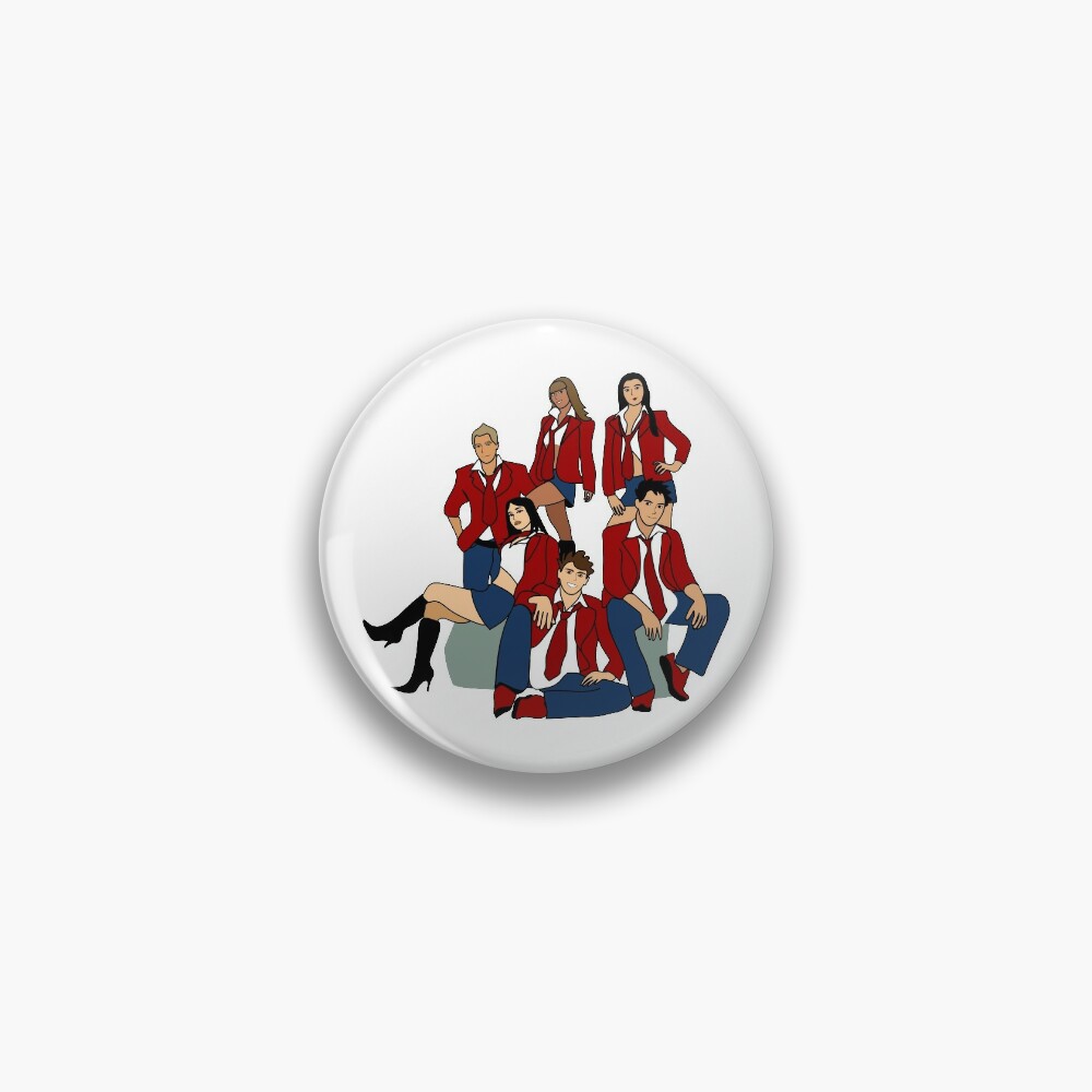 NEW REBELDE RBD OVAL GREY CASE BAG Officially Licensed Flare PINBACK TACK PIN 