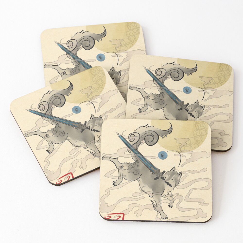 The Great Grey Wolf - Sifkami Coasters (Set of 4)