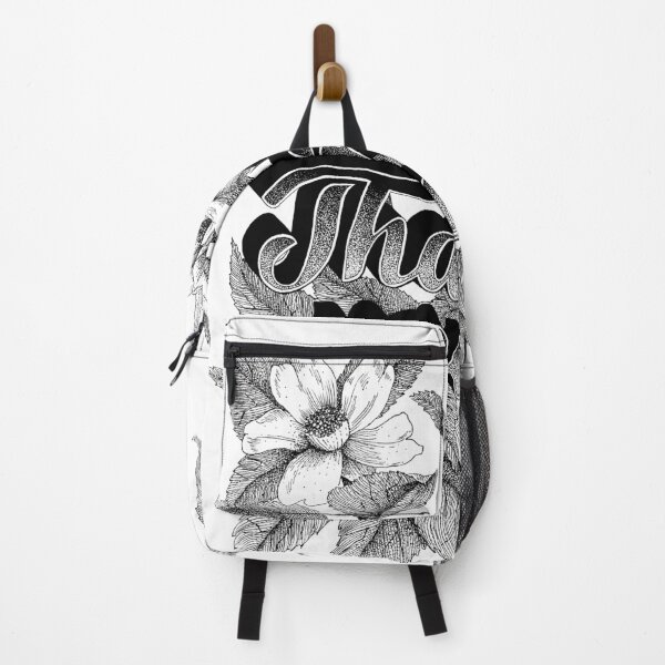 Item preview, “Thank you” hand lettering illustration with flower designed and sold by TrueType.