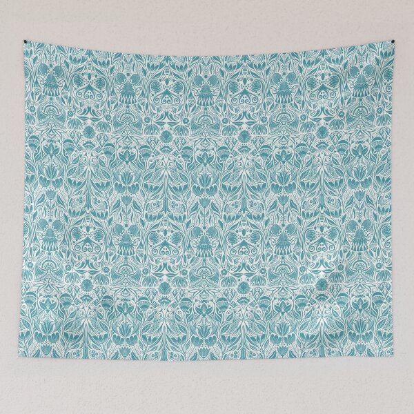 Item preview, Floral Symmetry in Blue  designed and sold by chardordesign.