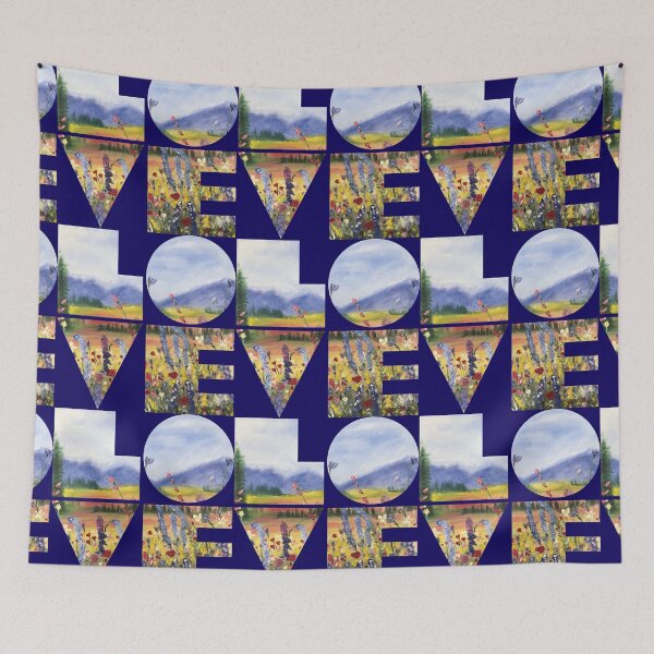 Item preview, Love blue mountains on blue designed and sold by CatherineAlvin.