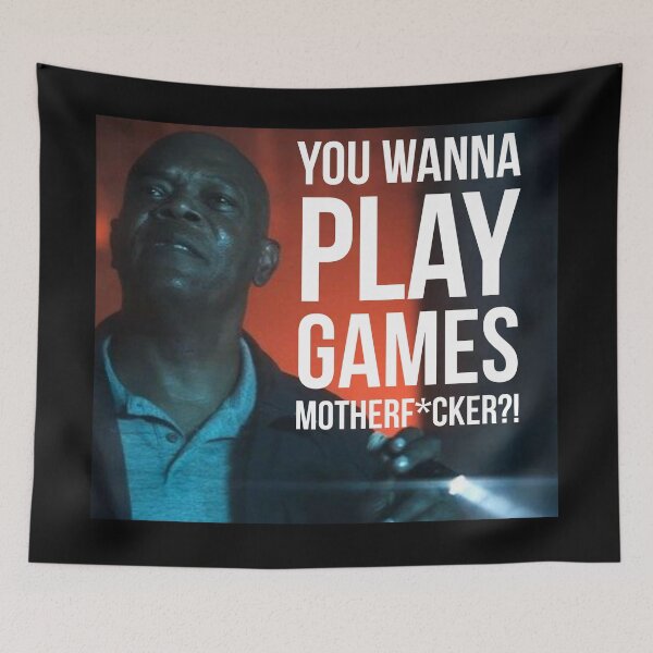 Item preview, Spiral Samuel L Jackson you wanna play games mother? designed and sold by Blacksoulgear.