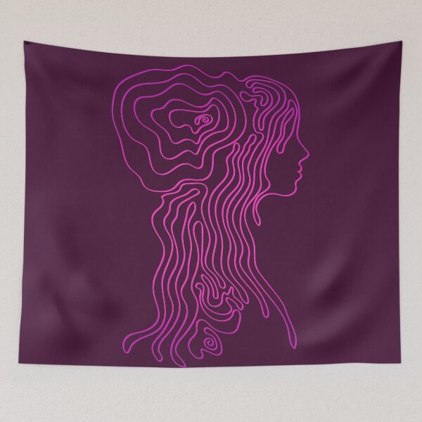 Item preview, Female Face Doodle Line Art - 07 designed and sold by serenaking.