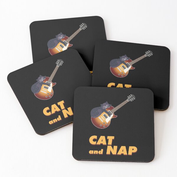 Item preview, Relaxed Cat on Rock Guitar | Cosmic | Catnap | Sunburst designed and sold by Fluffy-Vectors.