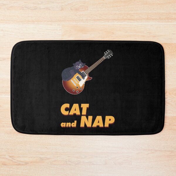 Item preview, Relaxed Cat on Rock Guitar | Cosmic | Catnap | Sunburst designed and sold by Fluffy-Vectors.