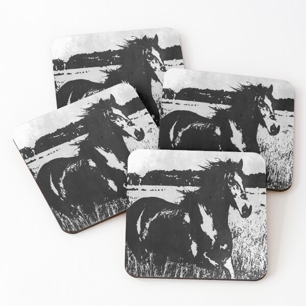 Item preview, Black & White Horse Art Print designed and sold by LAURA TRACY.