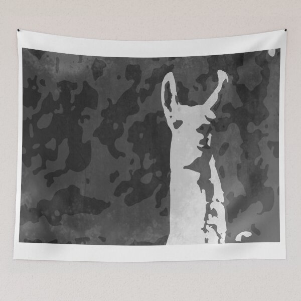 Item preview, Black & White Single Llama Art Print designed and sold by LAURA TRACY.