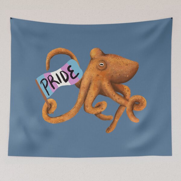 Item preview, Transgender Pride Octopus designed and sold by Squiddllr.