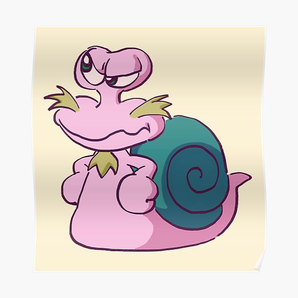 Póster «Dibujo caracoles / caracol morado patada lateral kirby de vuelta a  ya anime» de RansRoom | Redbubble