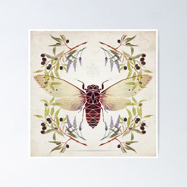 cigale botanical Poster