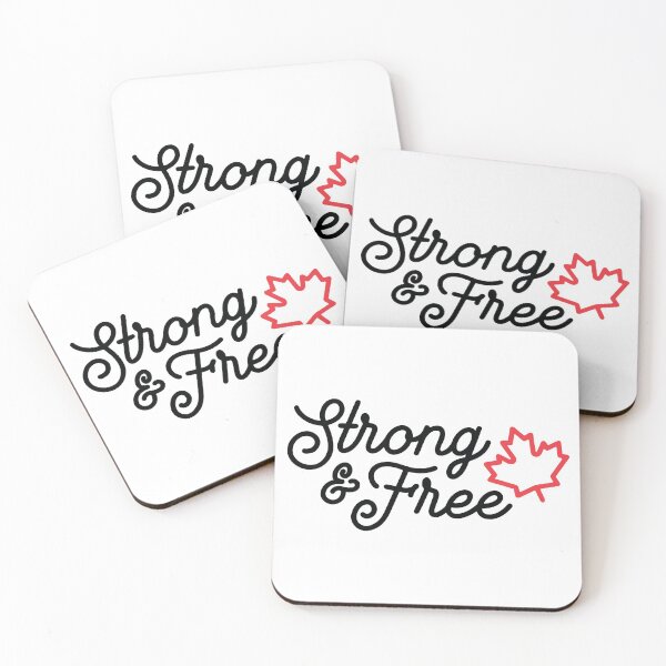 Item preview, Strong and Free Canadian Typography designed and sold by Wendy Bazuta.