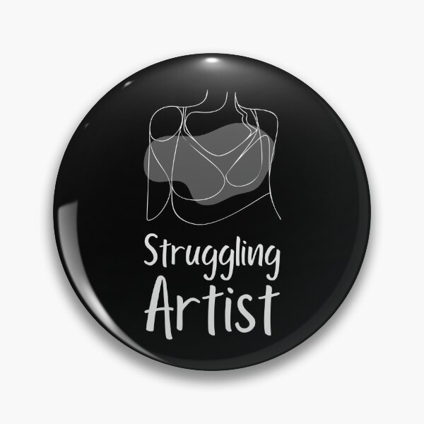 Item preview, Struggling Artist Woman Outline "White Design" designed and sold by ProfusionPro.