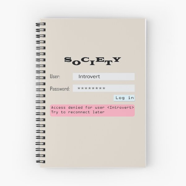 Item preview, Introvert login society designed and sold by Mahdi HAMANI.
