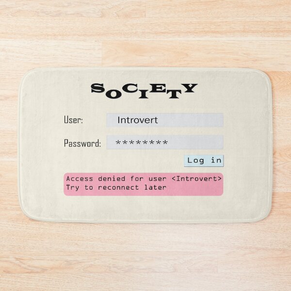 Item preview, Introvert login society designed and sold by Mahdi HAMANI.