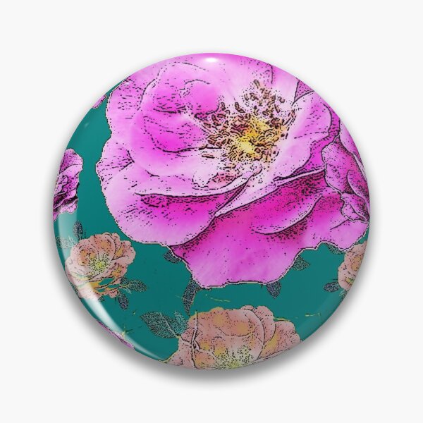 Item preview,  ANTIQUE STYLE TEAL COLOR ROSE GARDEN ABSTRACT  designed and sold by sharlesart.