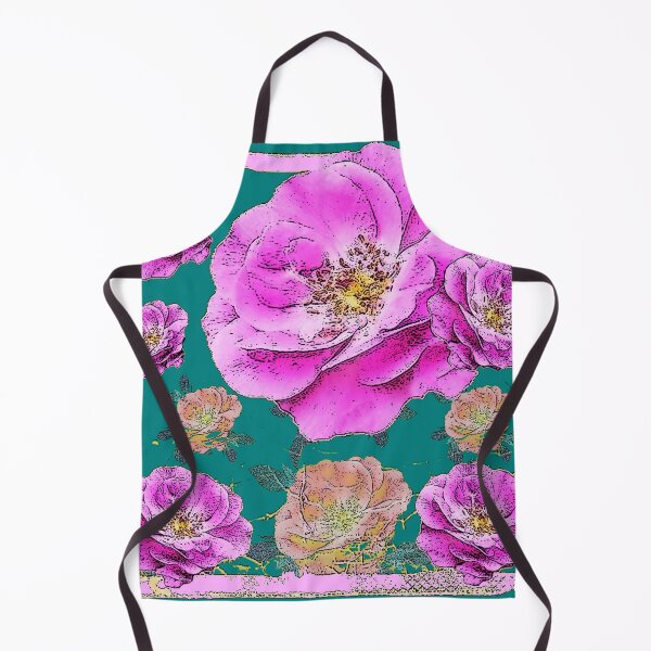 Item preview,  ANTIQUE STYLE TEAL COLOR ROSE GARDEN ABSTRACT  designed and sold by sharlesart.