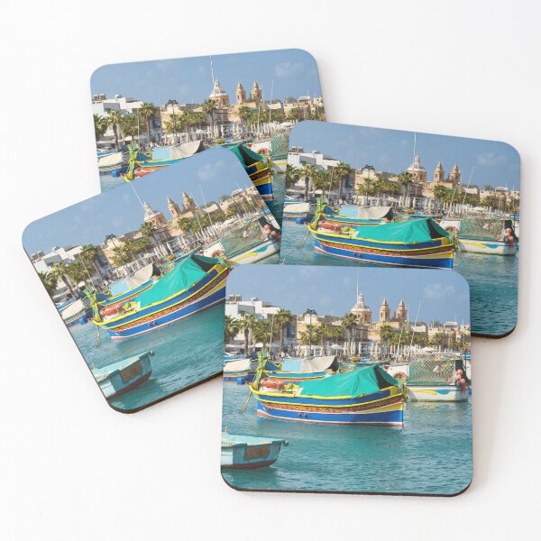 Item preview, Traditional Fishing Boats in Marsaxlokk, Republic of Malta  designed and sold by Kasia Design.