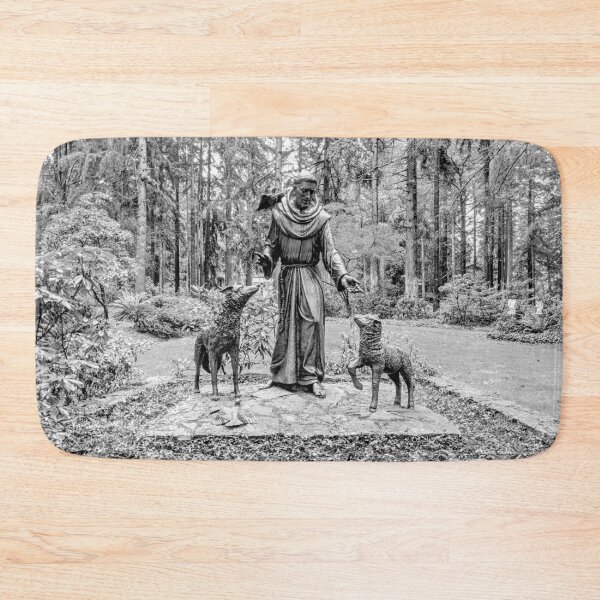 Item preview, Saint Francis of Assisi Statue (black and white edit) designed and sold by Grace Feucht.