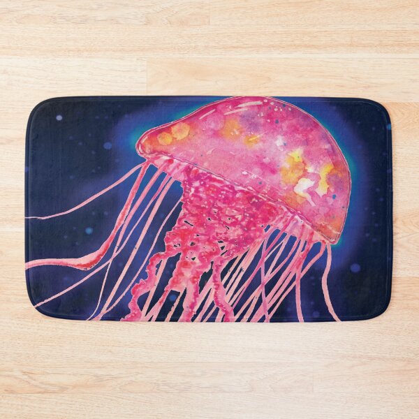 Item preview, Cool deep ocean fantasy bioluminescent jellyfish designed and sold by SukoB34.