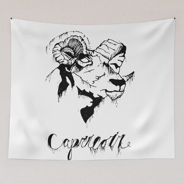 Item preview, Capricorn Horoscope Art Print designed and sold by LAURA TRACY.