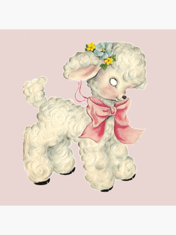 Retro Lamb Vintage Easter Kitsch Tote Bag