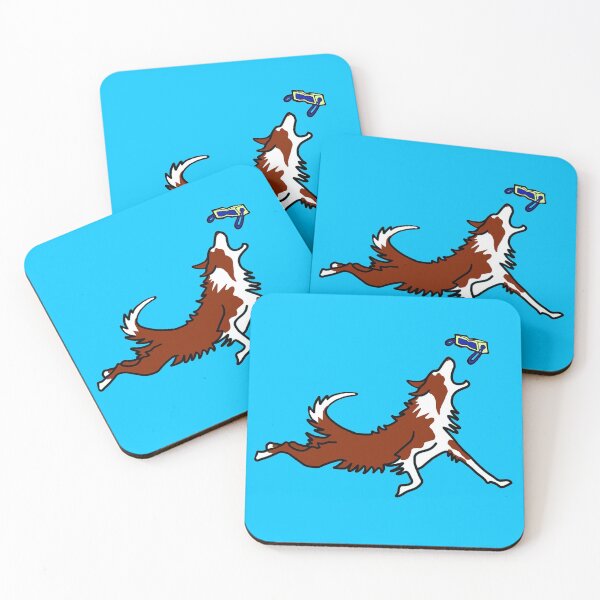 Item preview, Jumping red border collie and toy designed and sold by CabooseNori.