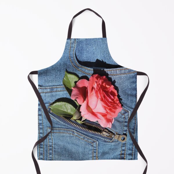 Item preview, Red rose in denim pocket designed and sold by CatCarrot.