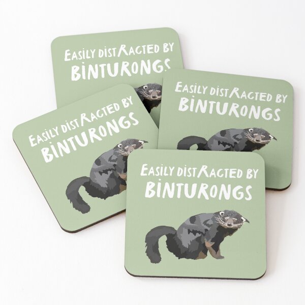 Item preview, B is for Binturong,Binturong Illustration – Curious and Unique Southeast Asian Mammal Artwork designed and sold by PrettylittlepastelUk.