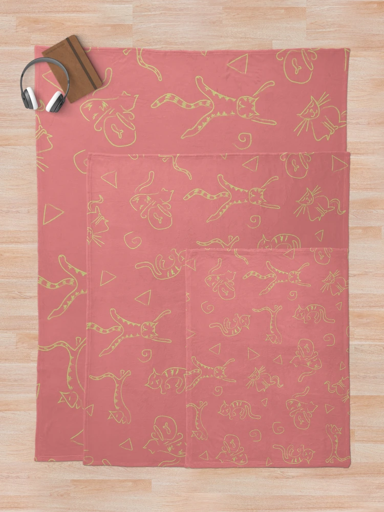 Thumbnail 5 of 6, Throw Blanket, Kitty Cat Romp designed and sold by CAPSLOCKTUESDAY.