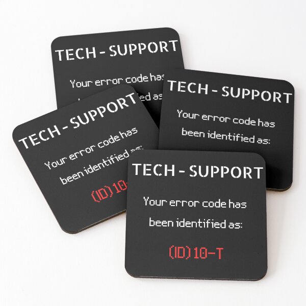 Item preview, Technical Support - Error code ID10T designed and sold by For the love of Pixels.