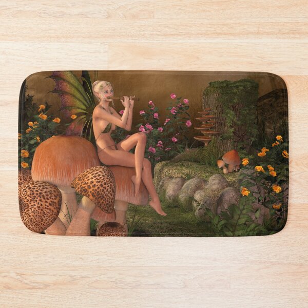 Item preview, Flute Playing Forest Fairy Siting On A Mushroom  designed and sold by 108dragons.