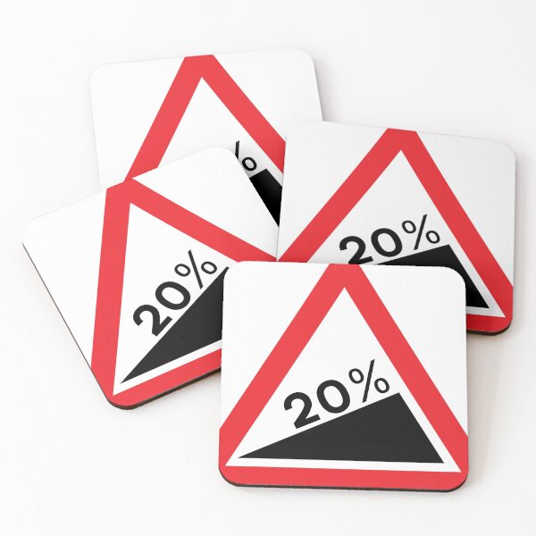 Item preview, UK traffic sign: Steep hill ahead 20% (TSRGDNO 524.1) designed and sold by Spyromike.