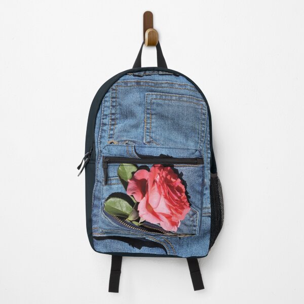 Item preview, Red rose in denim pocket designed and sold by CatCarrot.
