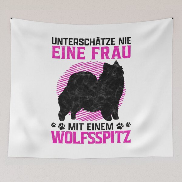 Item preview, Woman with Keeshond german spitz owner humor designed and sold by madgrfx.