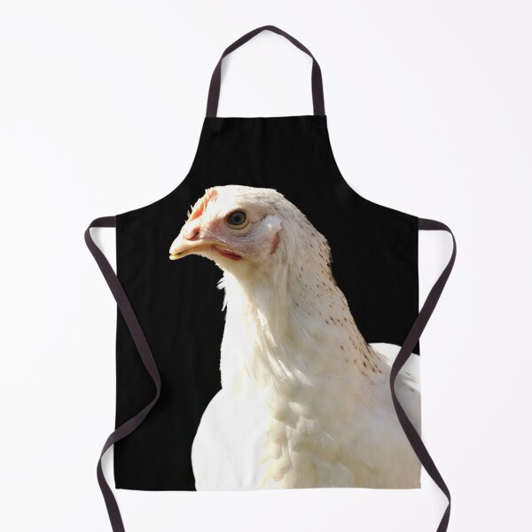 Item preview, White chicken - dominant sussex - chicken portrait on a black background designed and sold by Michaelerch.