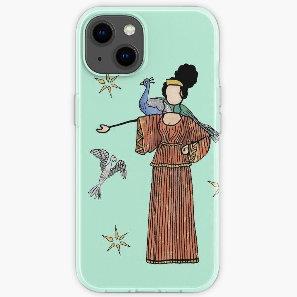 Greek Myth Comix - Hera and her cuckoo and peacock iPhone Soft Case