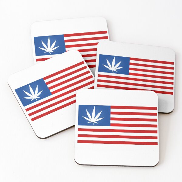 Item preview, Marijuana American Flag designed and sold by Craftyhooves.