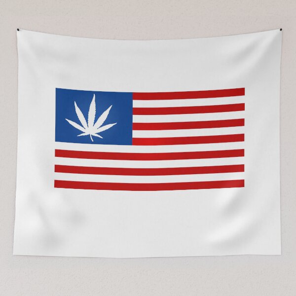 Item preview, Marijuana American Flag designed and sold by Craftyhooves.