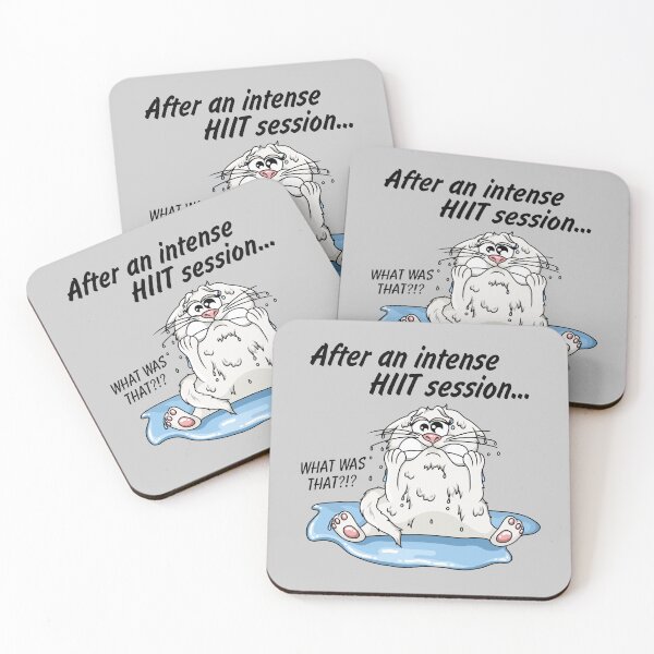 Item preview, HIIT workout intervall training funny cat designed and sold by ARTemyzz.